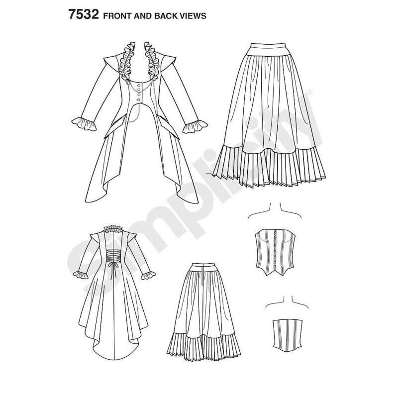 Patron Simplicity 2172.R5 - Déguisement Costume robe historique