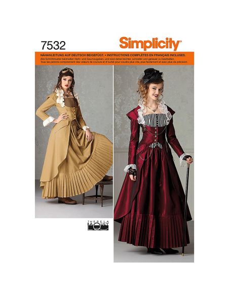 Patron Simplicity 2172.R5 - Déguisement Costume robe historique