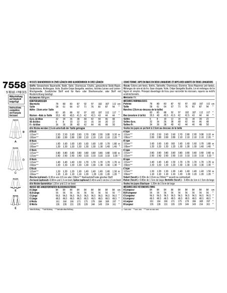 Patron Simplicity 2184.H5 - Jupe femme