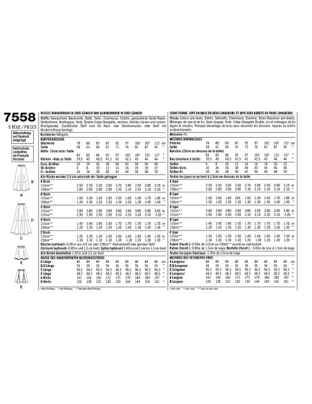 Patron Simplicity 2184.R5 - Jupe femme