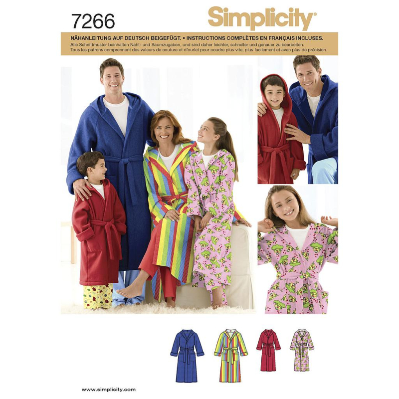 Patron Simplicity 3575.A - Robe de chambre adolescent et adulte