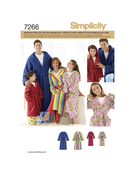 Patron Simplicity 3575.A - Robe de chambre adolescent et adulte