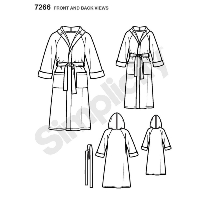 Patron Simplicity 3575.A - Robe de chambre adolescent et adulte 2