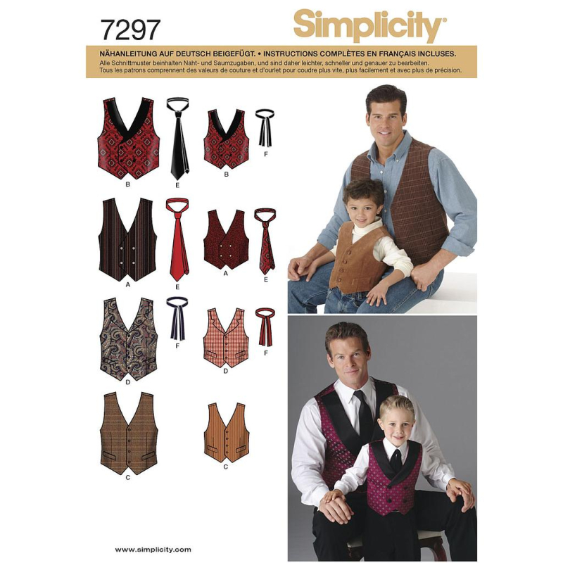 Patron Simplicity 4762.A - Gilet et cravate