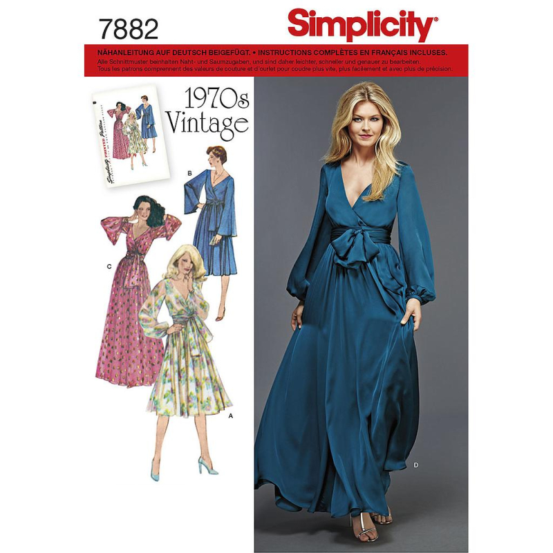 Patron Simplicity 8013.H5 - Robe vintage '70