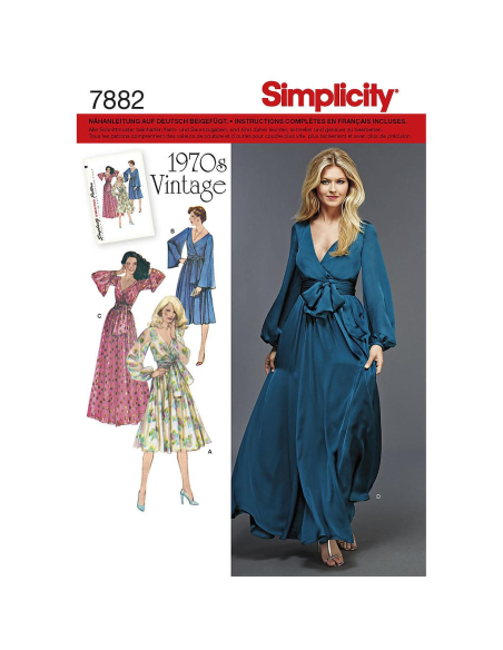 Patron Simplicity 8013.R5 - Robe vintage '70