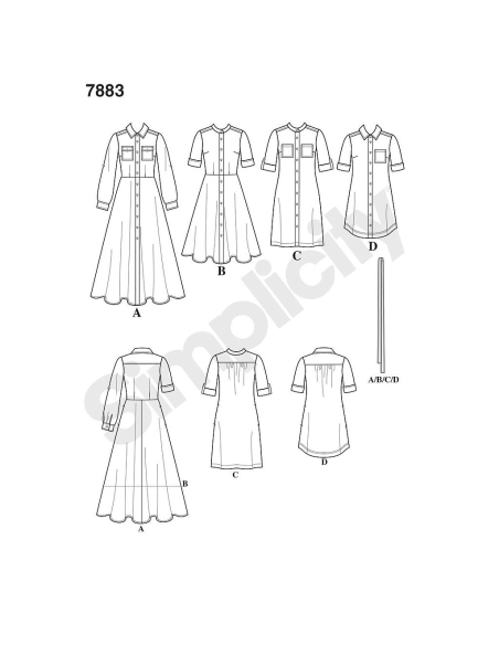 Patron Simplicity 8014.H5 - Chemise et tunique