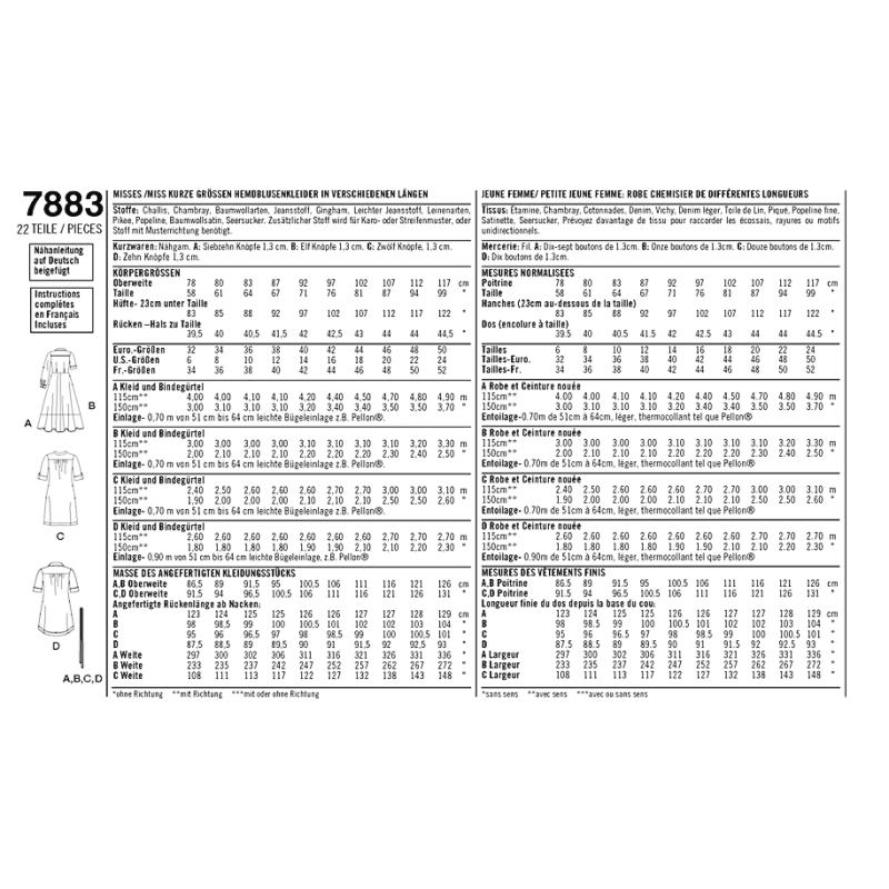 Patron Simplicity 8014.U5 - Chemise et tunique