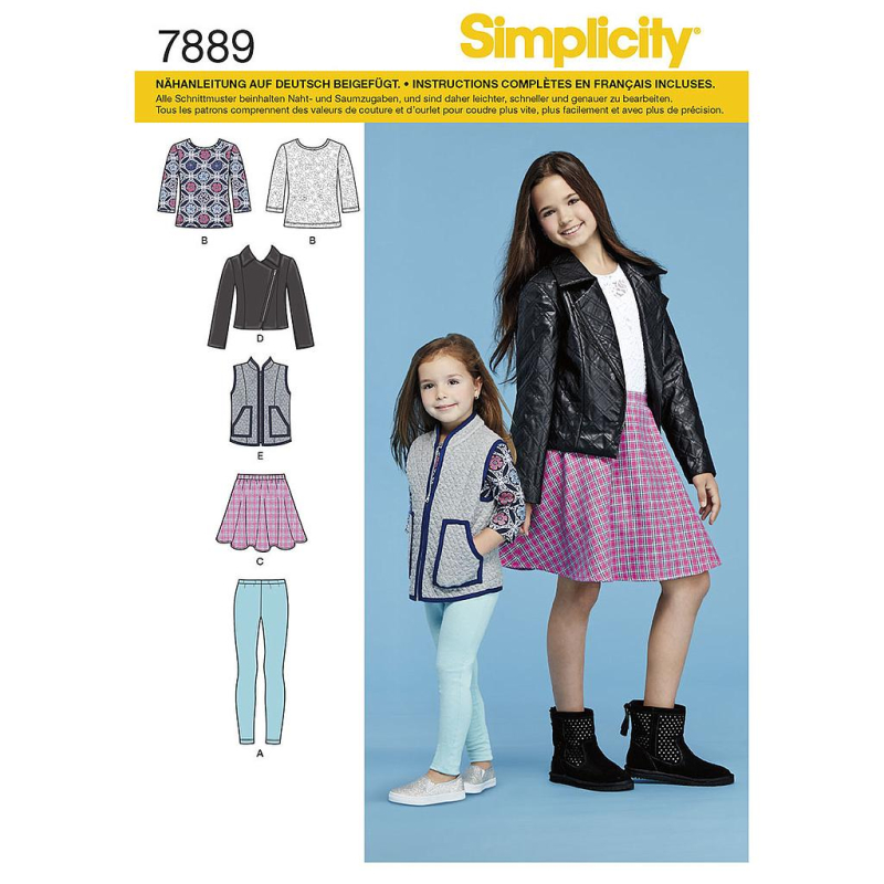 Patron Simplicity 8027.HH - Ensemble fille et fillette