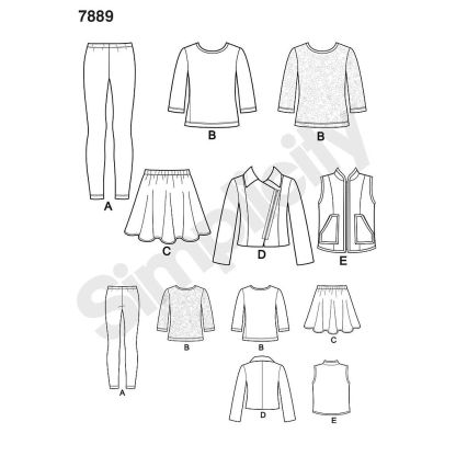 Patron Simplicity 8027.K5 - Ensemble fille et fillette 2