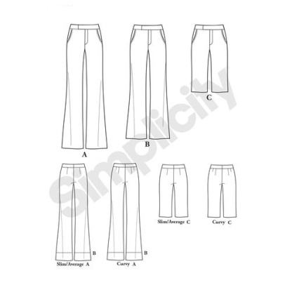 Patron Simplicity 8056.AA - Pantalon et short femme 2