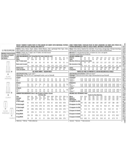 Patron Simplicity 8056.BB - Pantalon et short femme