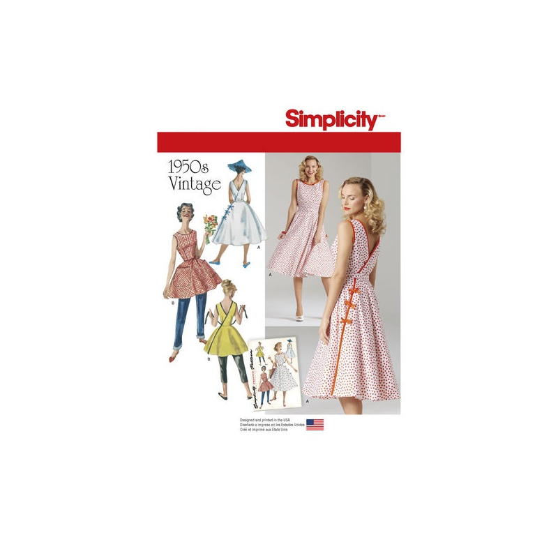 Patron Simplicity 8085.H5 - Robe vintage femme