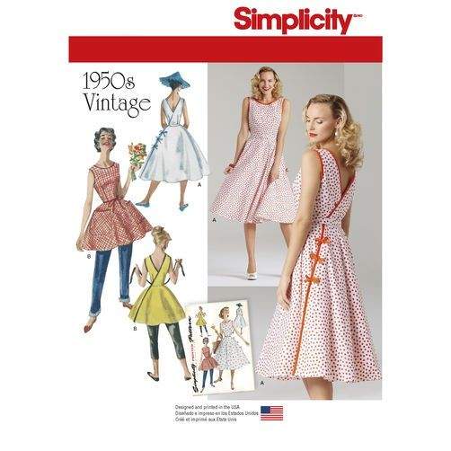 Patron Simplicity 8085.H5 - Robe vintage femme