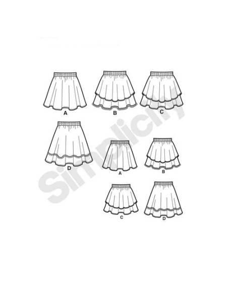 Patron Simplicity 8106.AA - Jupe enfant