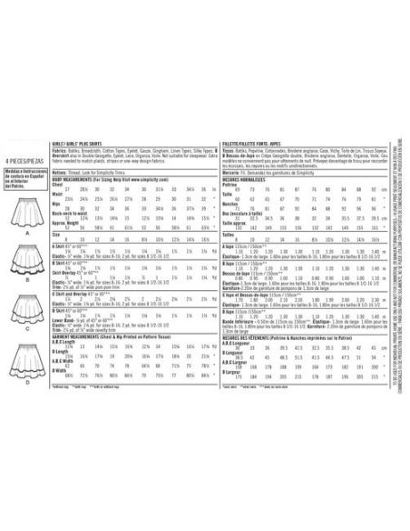 Patron Simplicity 8106.BB - Jupe enfant