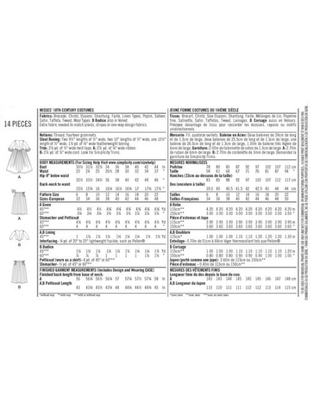 Patron Simplicity 8161.R5 - Déguisement femme