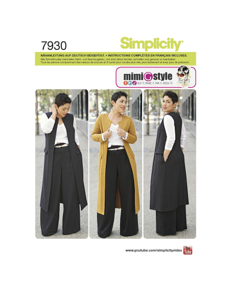 Patron Simplicity 8177.AA Ensemble femme