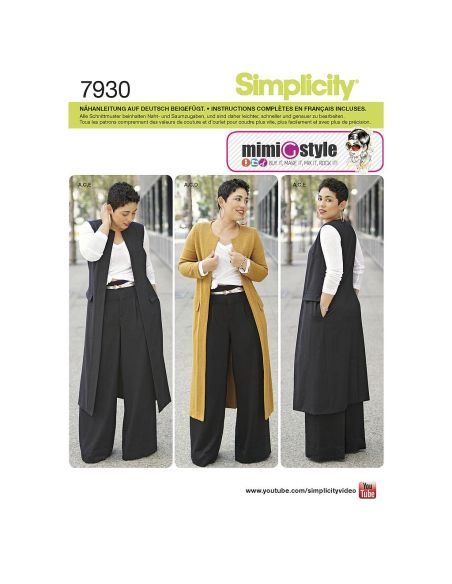 Patron Simplicity 8177.BB Ensemble femme