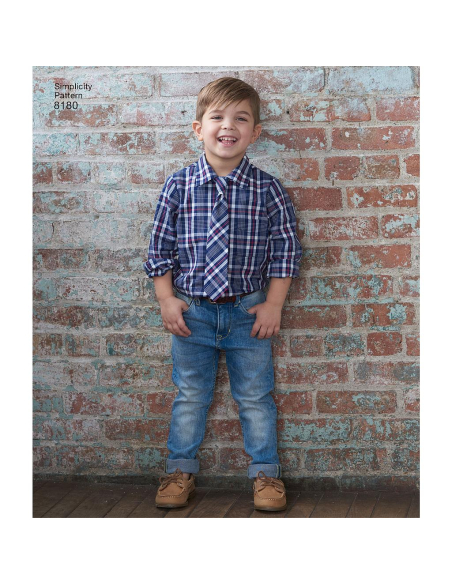 Patron Simplicity 8180.A - Chemise garçon et homme