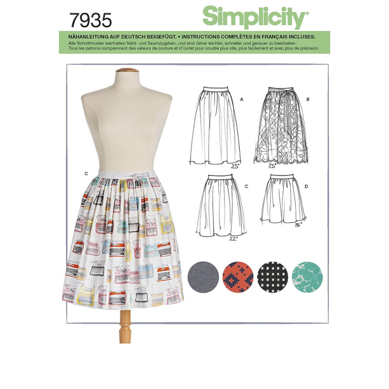 Patron Simplicity 8211.D5 - Jupe dame