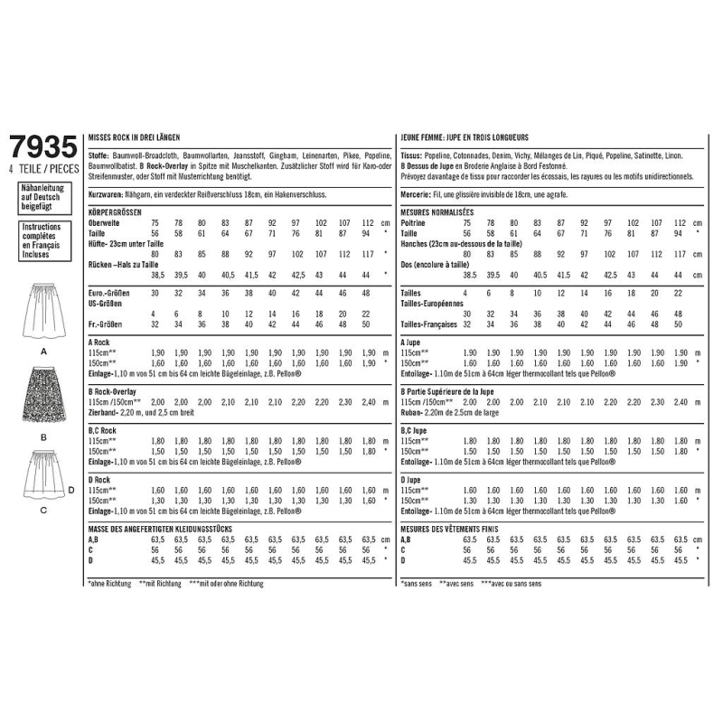 Patron Simplicity 8211.R5 - Jupe dame