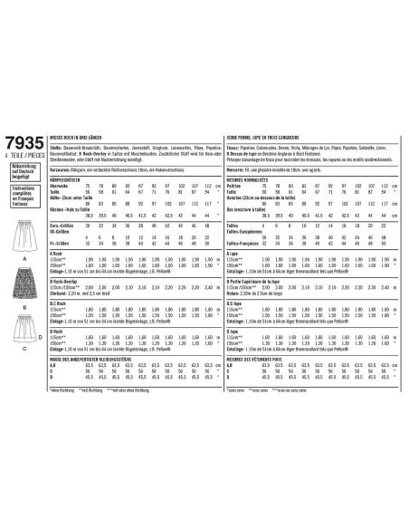 Patron Simplicity 8211.R5 - Jupe dame