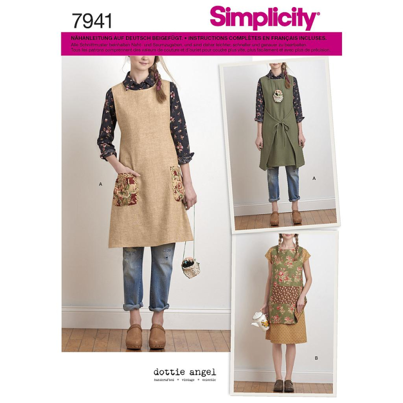 Patron Simplicity 8230.A - Robe tablier pour dames
