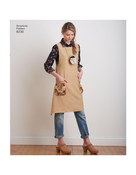 Patron Simplicity 8230.A - Robe tablier pour dames