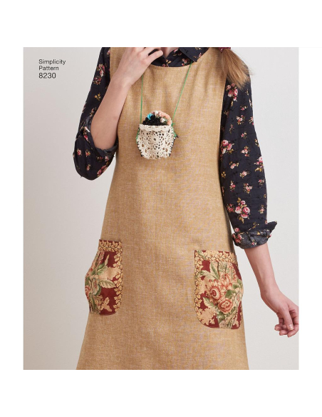 Patron Simplicity 8230.A - Robe tablier pour dames