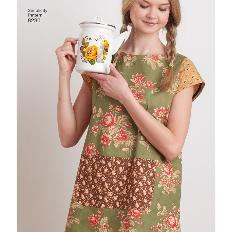 Patron Simplicity 8230.A - Robe tablier pour dames