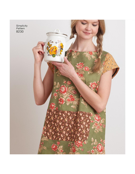 Patron Simplicity 8230.A - Robe tablier pour dames