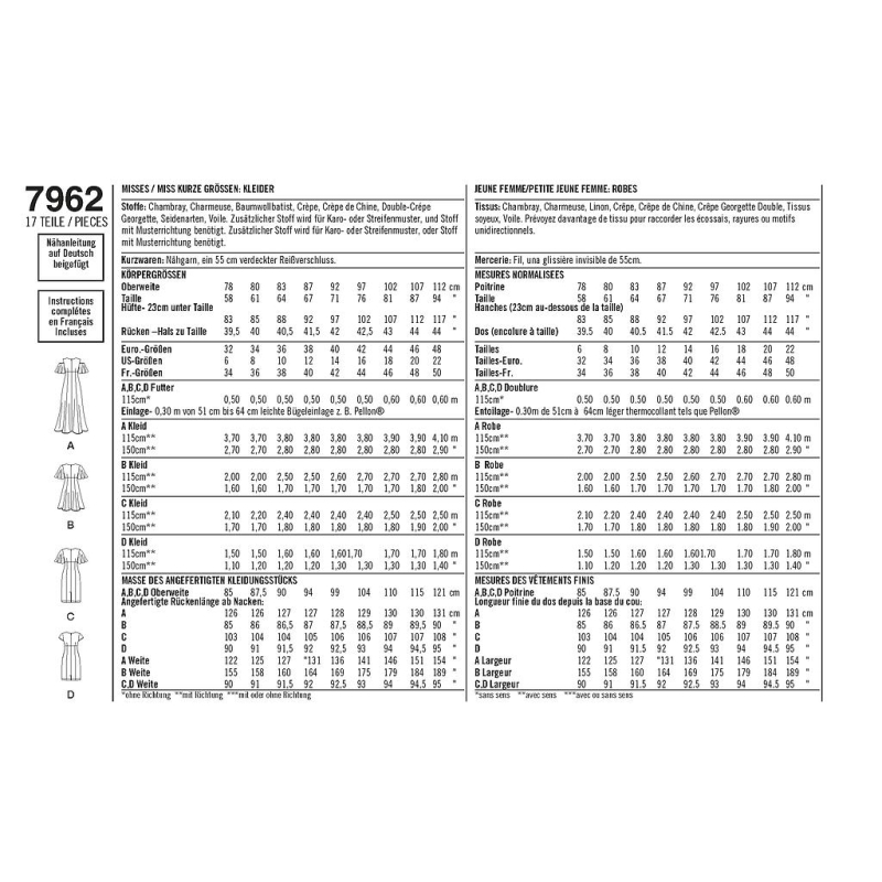 Patron Simplicity 8292.H5  - Robe femme