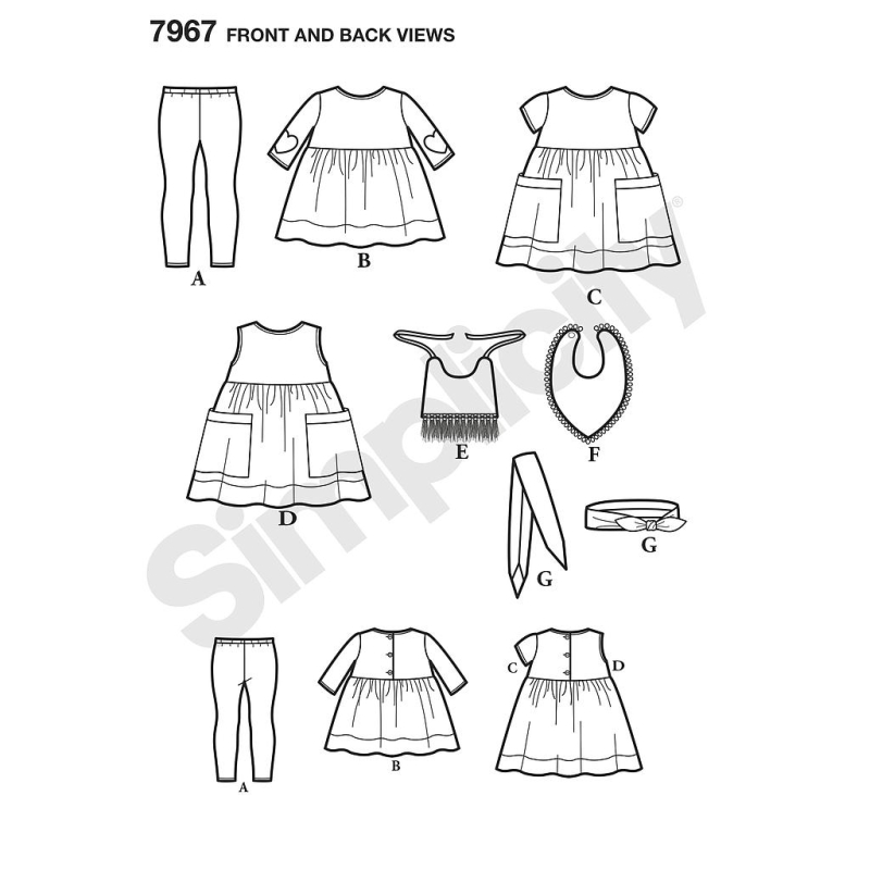 Patron Simplicity 8304.A - Ensemble pour fillette