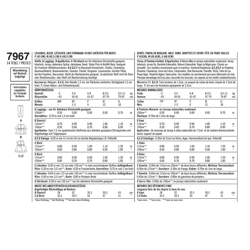 Patron Simplicity 8304.A - Ensemble pour fillette