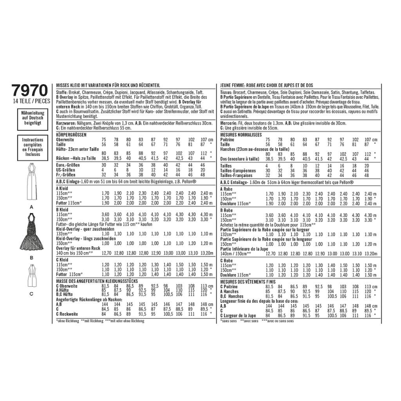 Patron Simplicity 8330.P5 - Robe de soirée