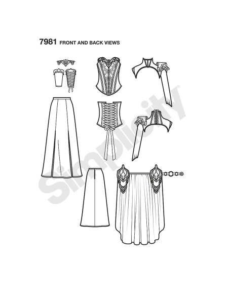 Patron Simplicity 8363.H5 - Costume de guerrière