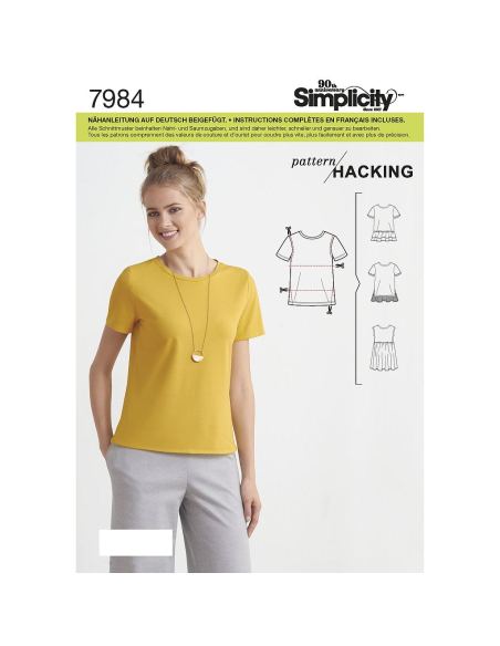 Patron Simplicity 8376.A - Tee-Shirt femme