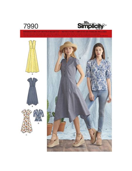 Patron Simplicity 8384.U5 - Top et robe femme