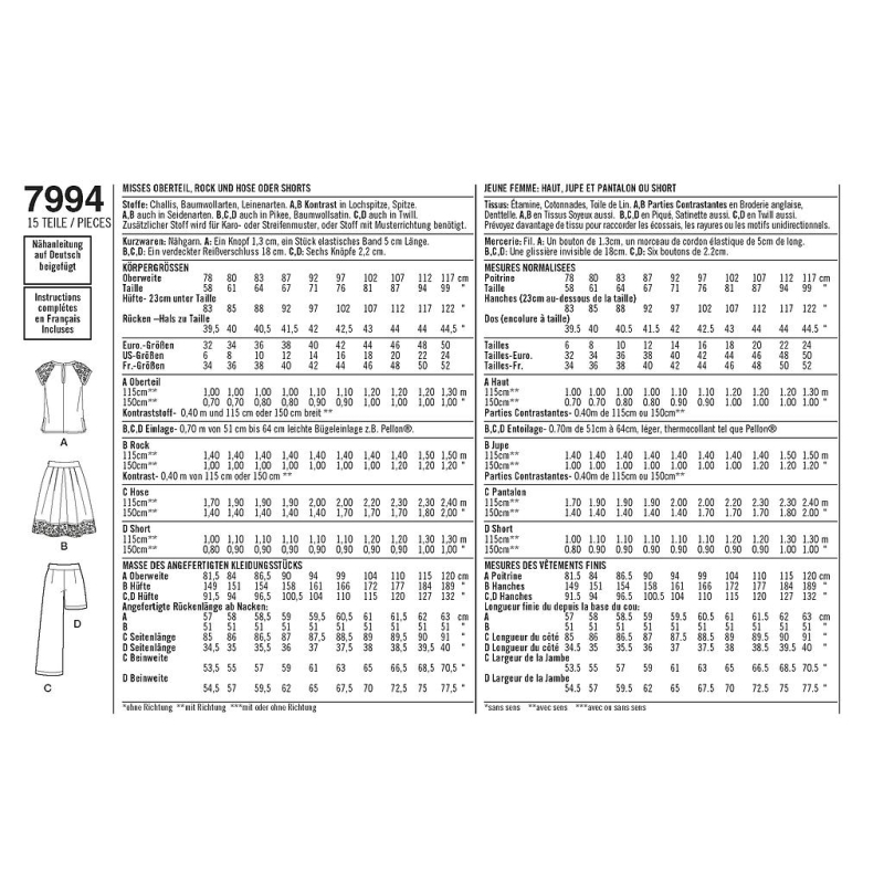Patron Simplicity 8389.H5 - Short et pantalon