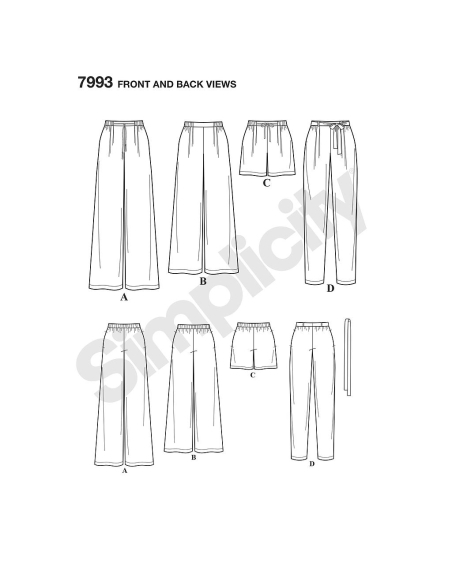 Patron Simplicity 8389.R5 - Short et pantalon