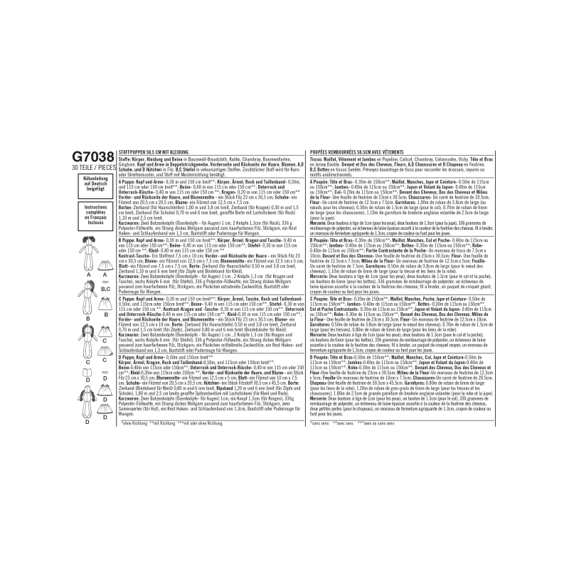 Patron Simplicity 8402.OS - Poupée