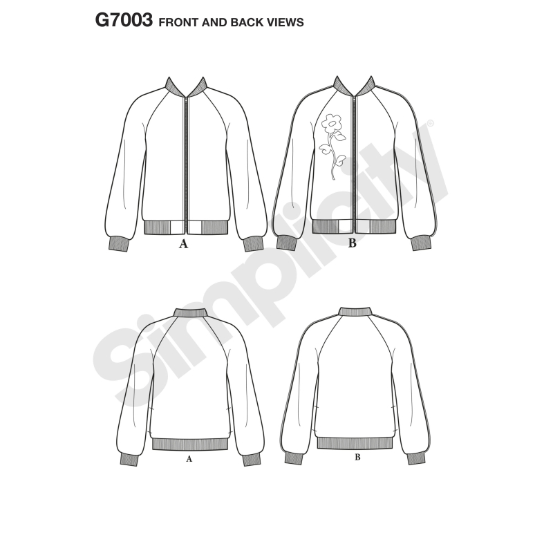 Patron Simplicity 8418.D5 - Blousons aviateur