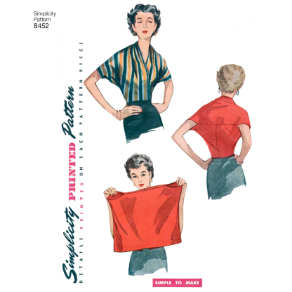 Patron Simplicity 8452.A - Blouse vintage 2