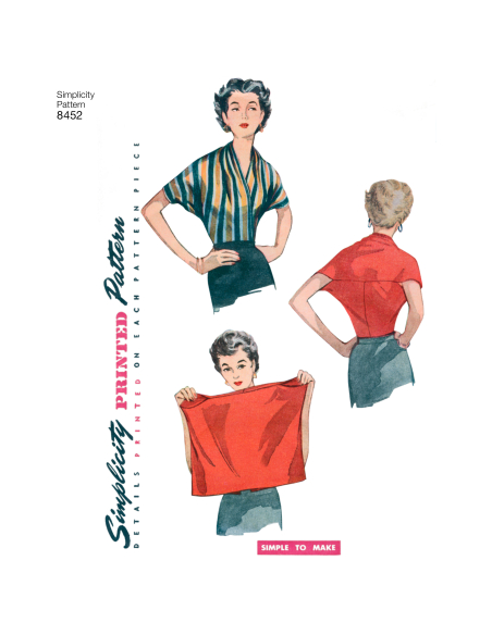Patron Simplicity 8452.A - Blouse vintage