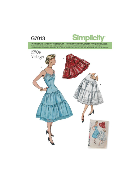 Patron Simplicity 8456.D5 - Robe et jupe vintage