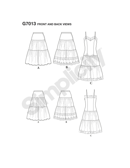 Patron Simplicity 8456.R5 - Robe et jupe vintage