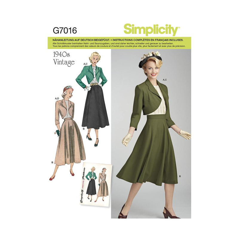 Patron Simplicity 8462.H5 - Ensemble vintage femme