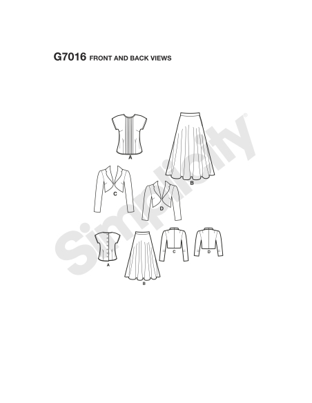 Patron Simplicity 8462.H5 - Ensemble vintage femme