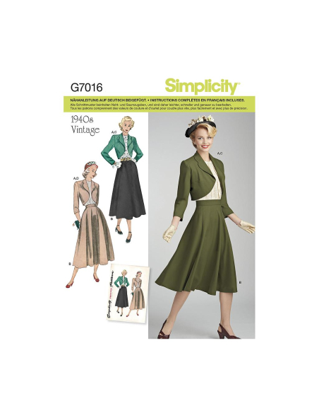 Patron Simplicity 8462.U5 - Ensemble vintage femme